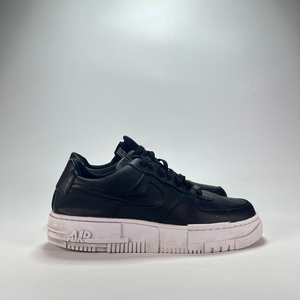 Nike Air Force 1 Pixel Black White Platform Sneakers Women's Size 12 Men's 10.5